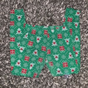 No Boundaries Green Christmas Leggings Size Medium
